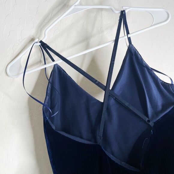 INTERMIX Navy Blue Velvet Maxi Dress - Picture 7 of 8